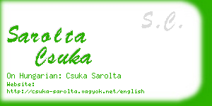 sarolta csuka business card